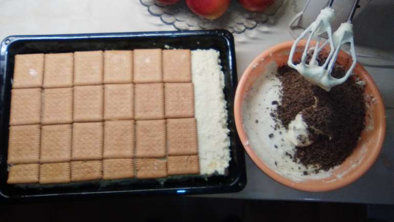 Három ízű keksz krémes